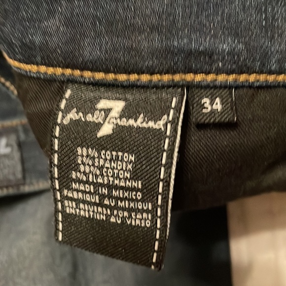 7 For All Mankind mens jeans. “Standard” Lightly worn. 34 waist. - Picture 7 of 8